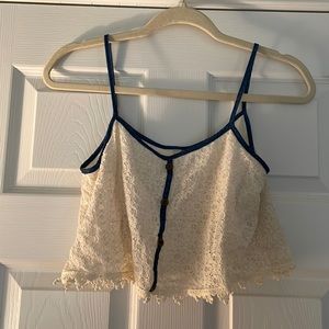Lace crop top. Size S.